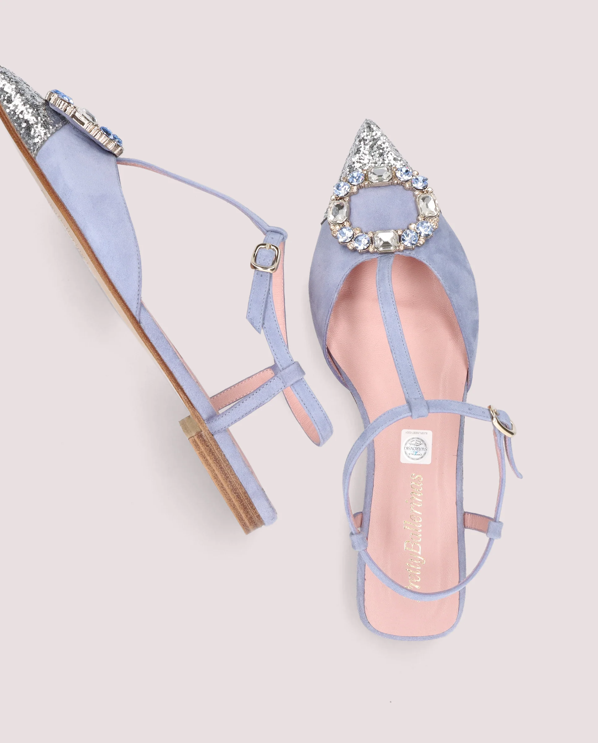 Bailarinas Yvette Azules Ante - Image 4