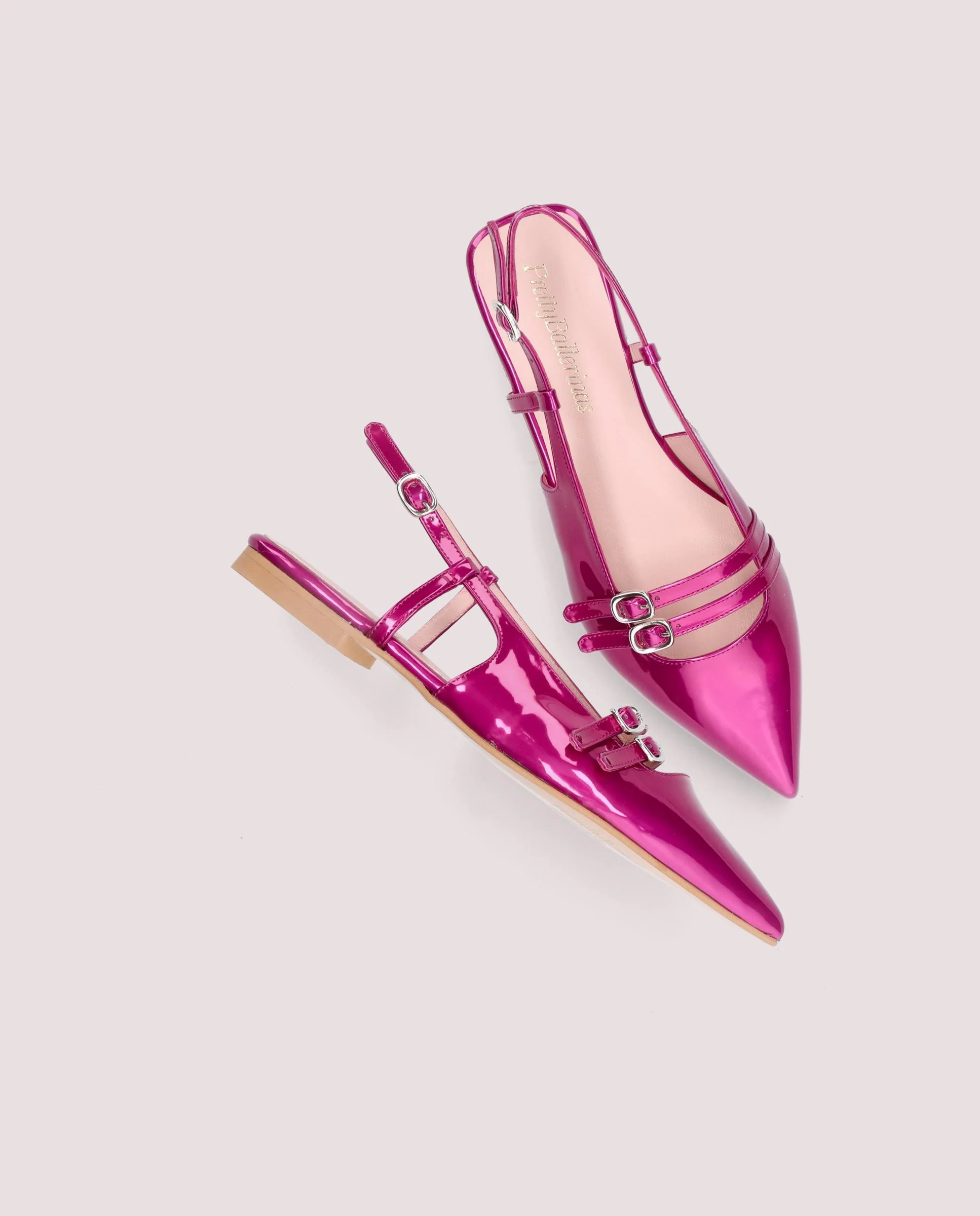 Bailarinas Yvette Rosas Tejidos metalizados - Image 4