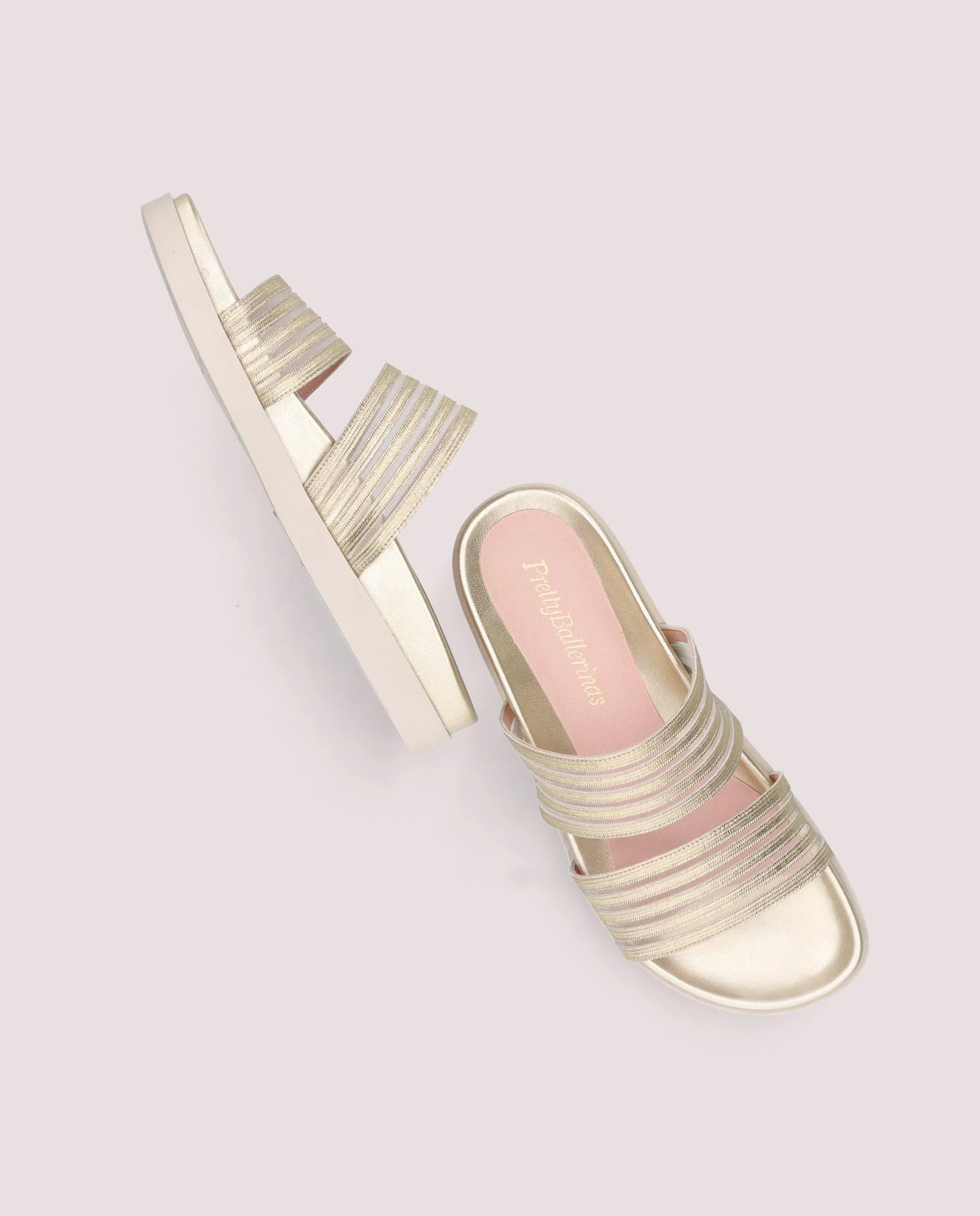 Sandalias Singer Dorados Tejidos - Image 4