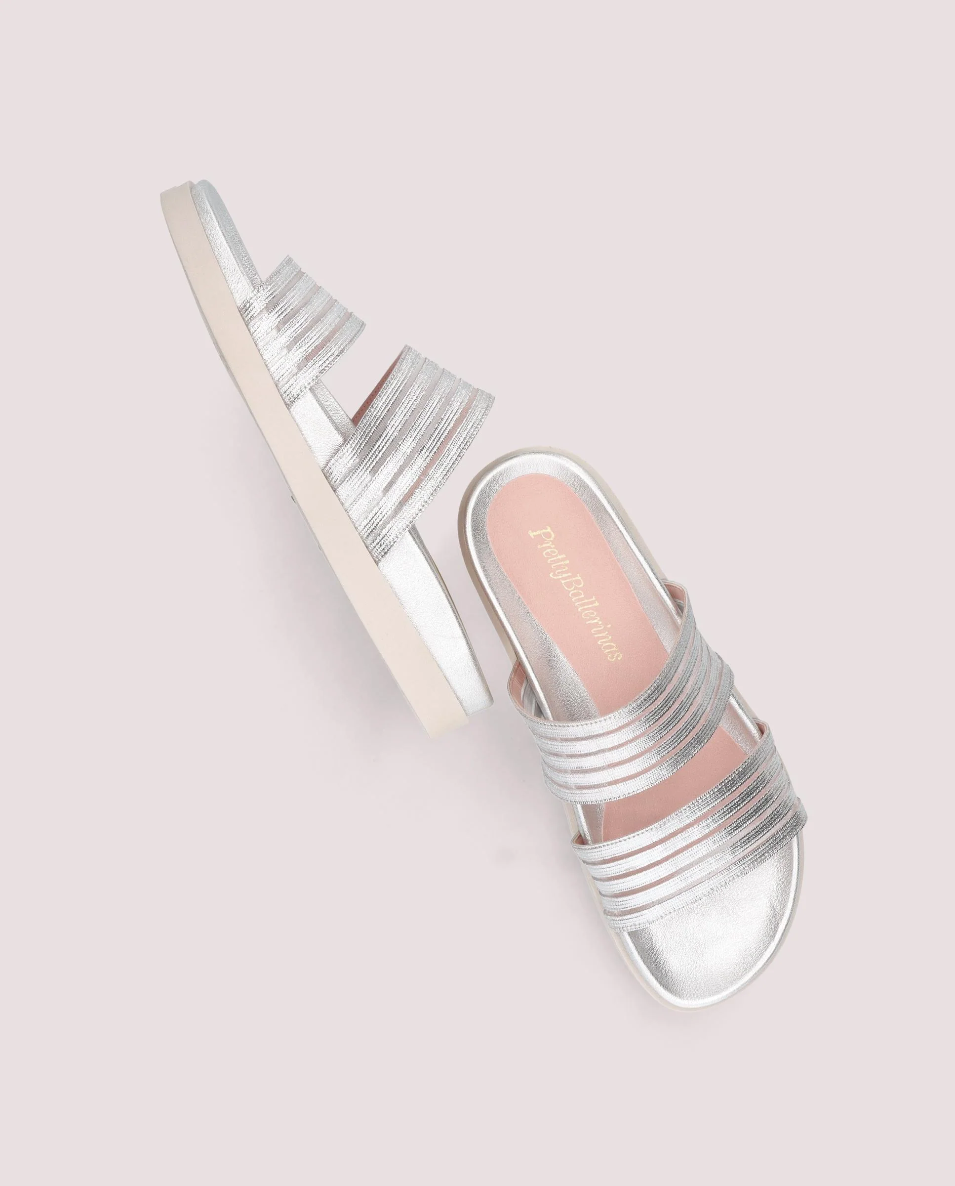 Sandalias Singer Plateados Tejidos - Image 4